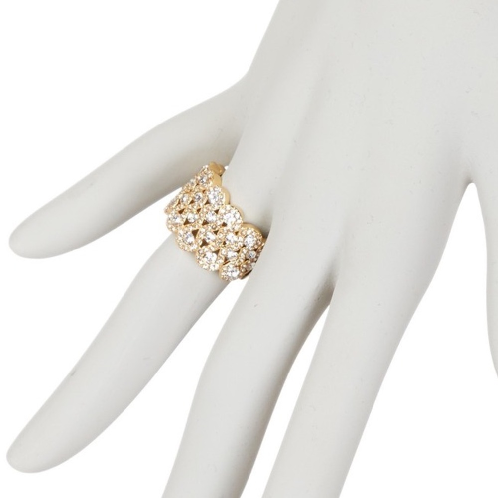 *NWOT* Ariella Collection Woven Crystal Ring